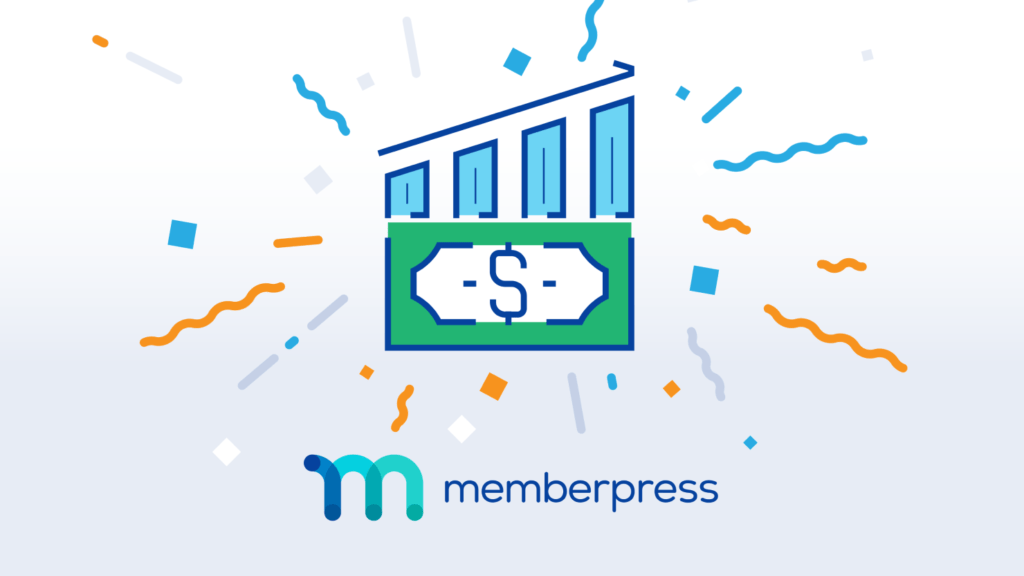 gráfico que muestra el aumento de las ventas de MemberPress año tras año