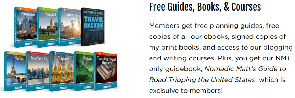 An example of membership bonus content with free e books
