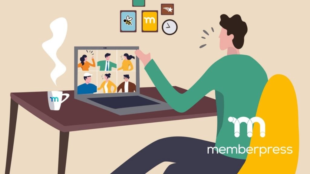 illustration of the MemberPress remote team