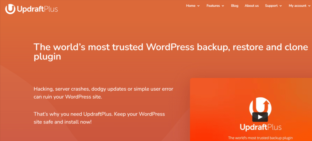 UpdraftPlus WordPress backup plugin