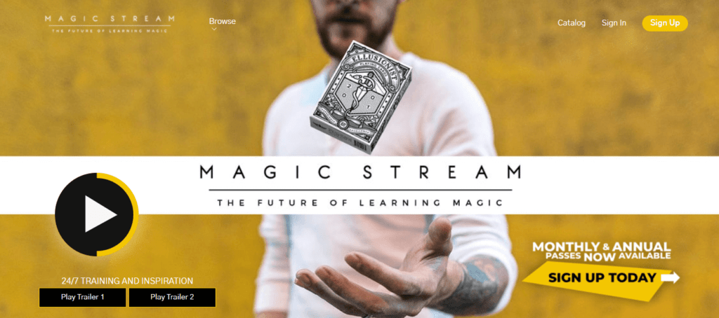 Magic Stream video content paywall.