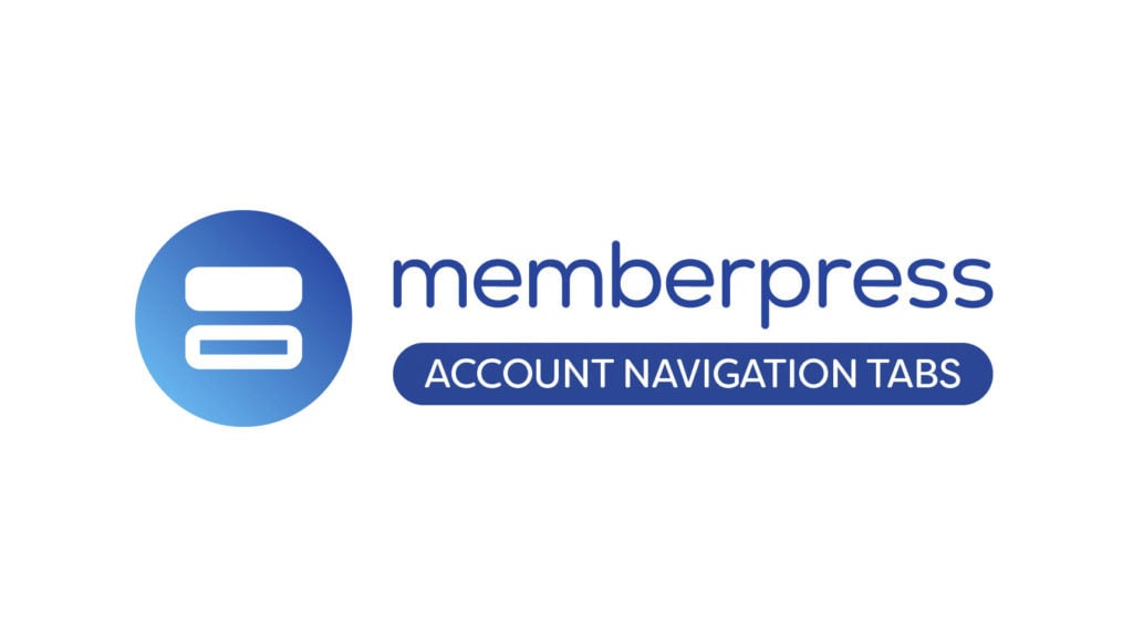 Text reads "MemberPress account navigation tabs".
