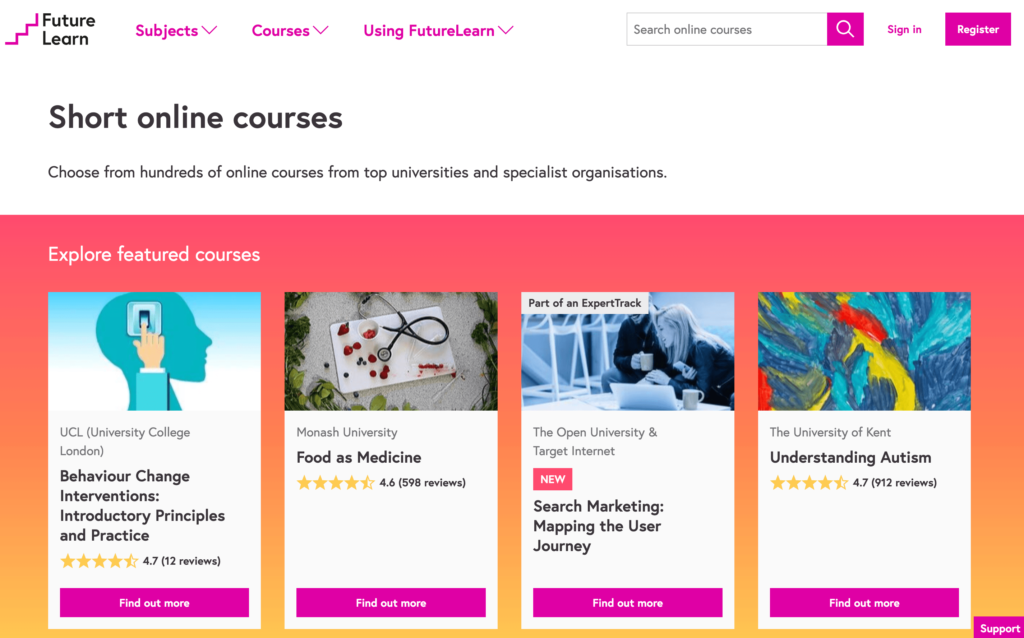 Boutique en ligne FutureLearn