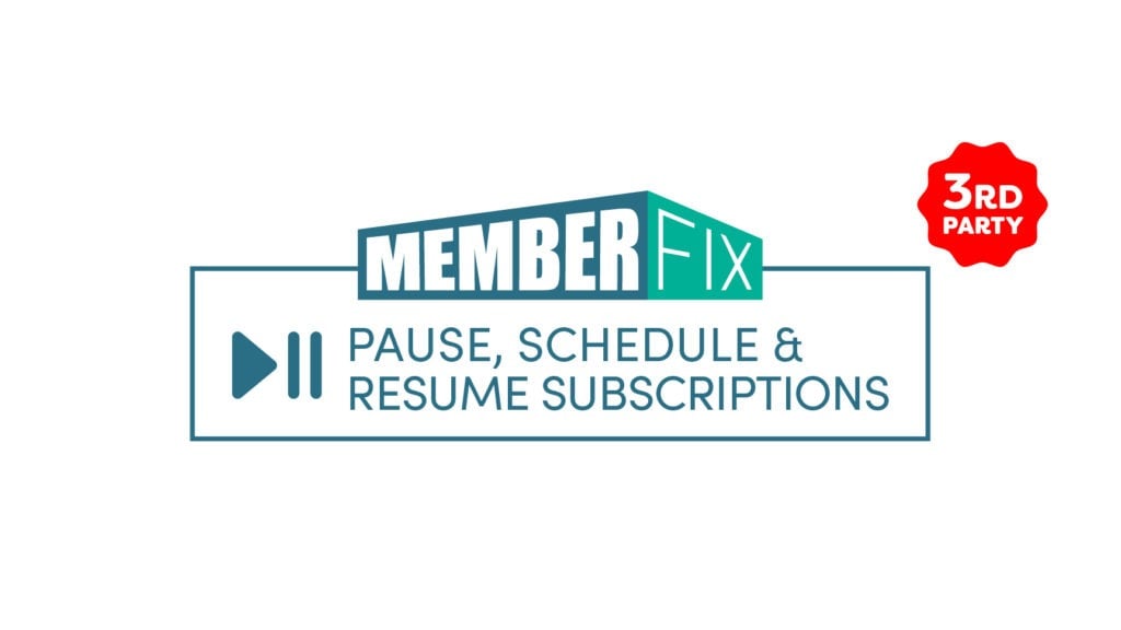 MemberFix Pause Schedule and Resume Subscriptions