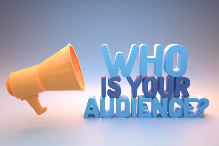 Who is your audience illustrated words