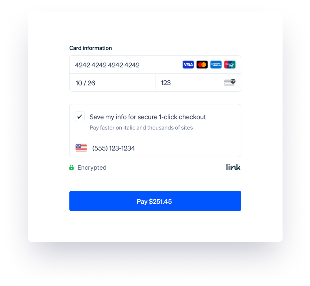 Save payment details in MemberPress Link by Stripe
