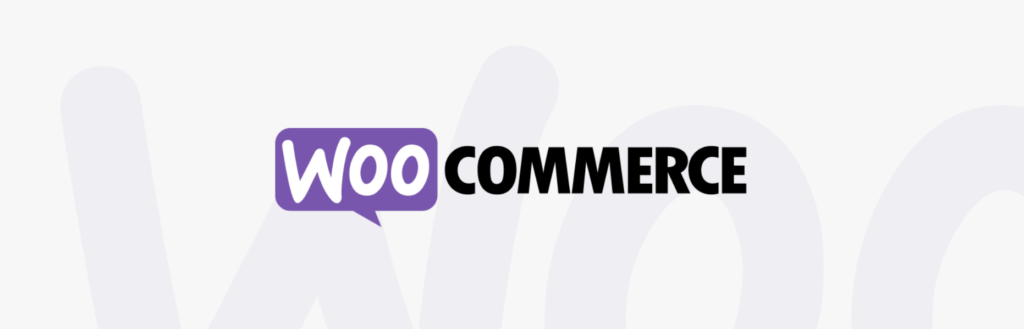 logo woocommerce sur fond délavé