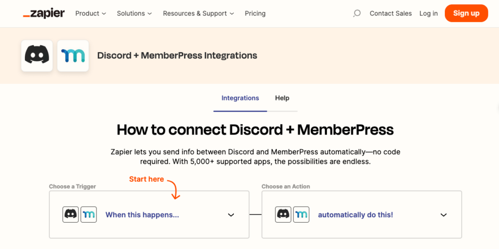 Zapier Discord MemberPress integration