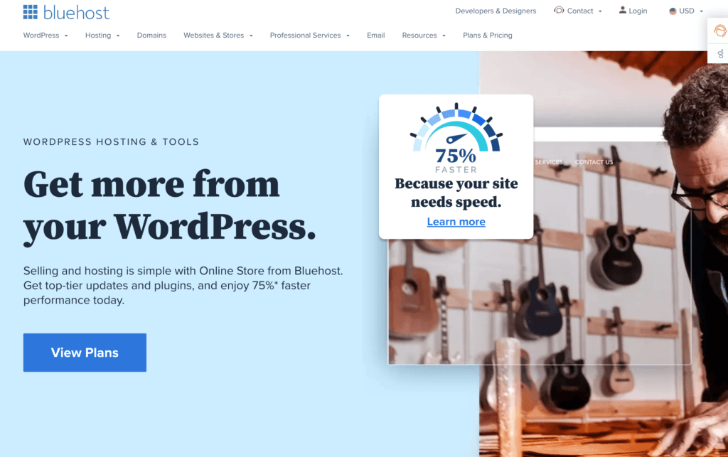 BlueHost WordPress hosting