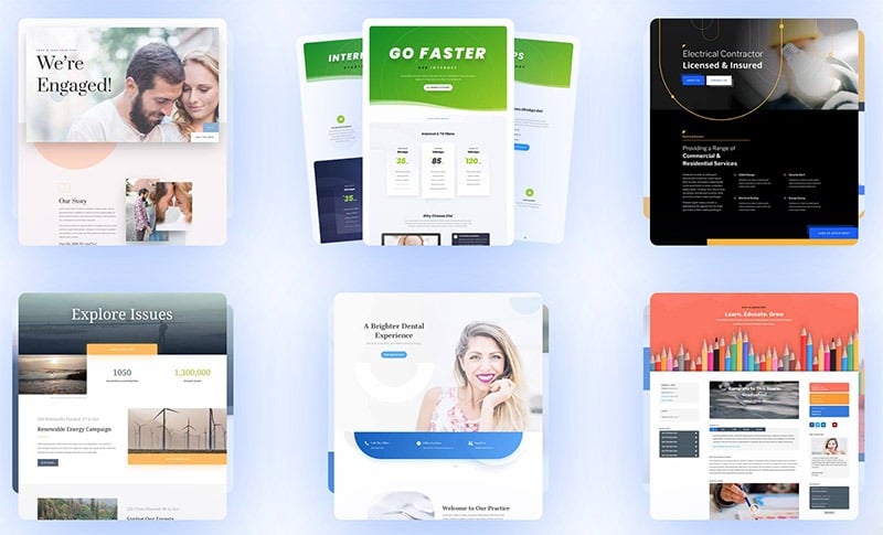 Divi layouts collage