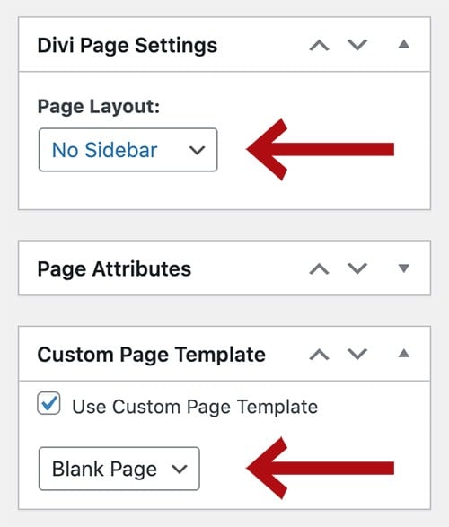 Membership edit page settings to change before using the DIVI builder