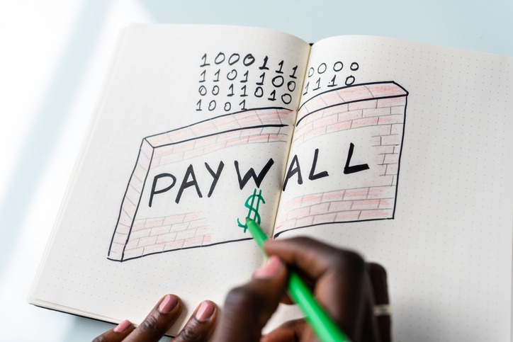 Illustration of a content paywall