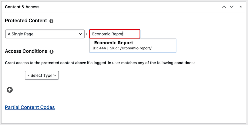 Protecting A Single Page under Protected Content. 