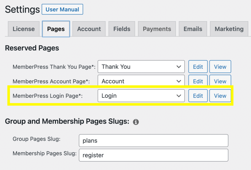 The MemberPress login page. 