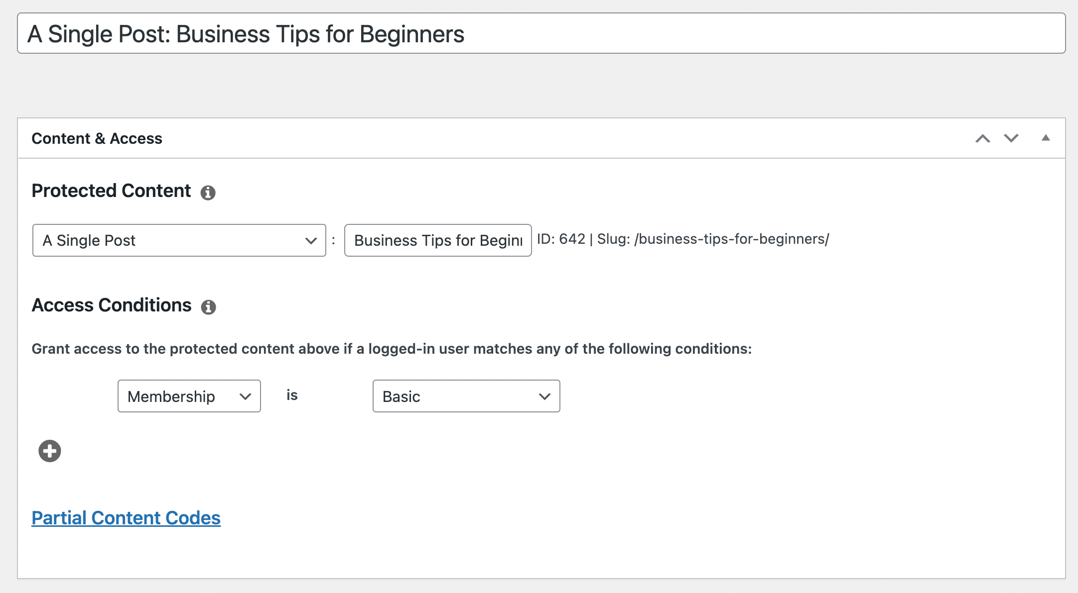 MemberPress access rule