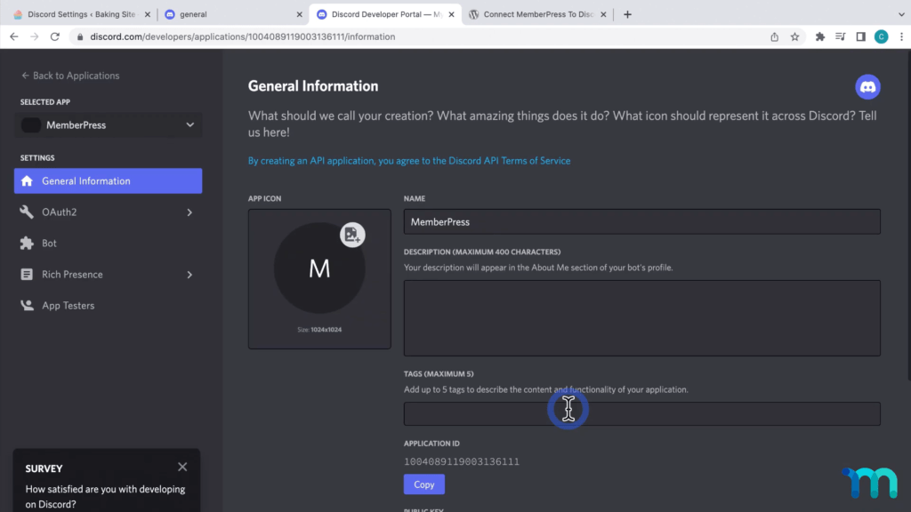 The MemberPress app in Discord