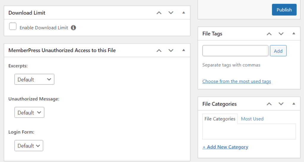 Setting access rules in MemberPress.