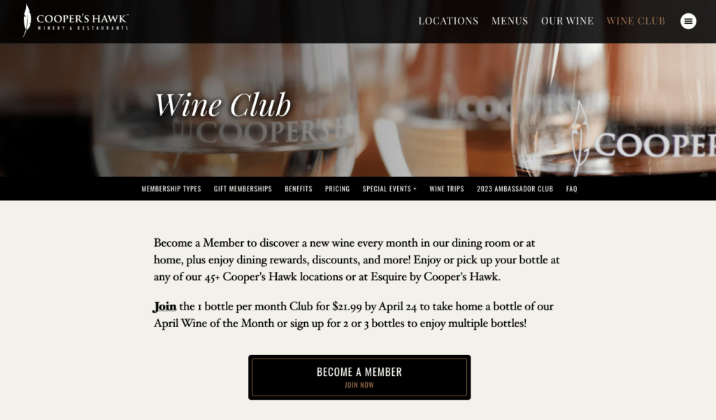 Coopers Hawk Wine Club