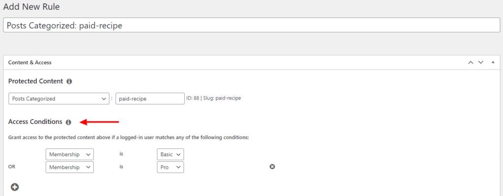 MemberPress Rules Access Conditions 