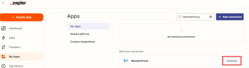 Search and Connect MemberPress to Zapier