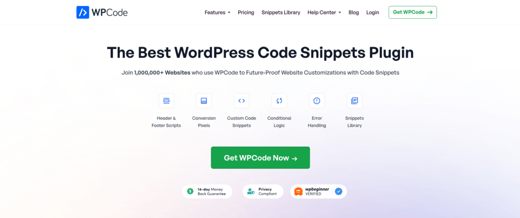 WPCode Plugin Homepage