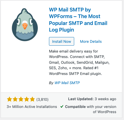 install WP Mail SMTP plugin