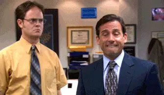office pained laughter gif
