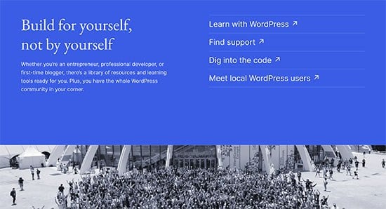 WordPress: Build for yourself, not by yourself.