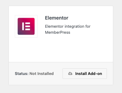 Elementor Install Add-on 