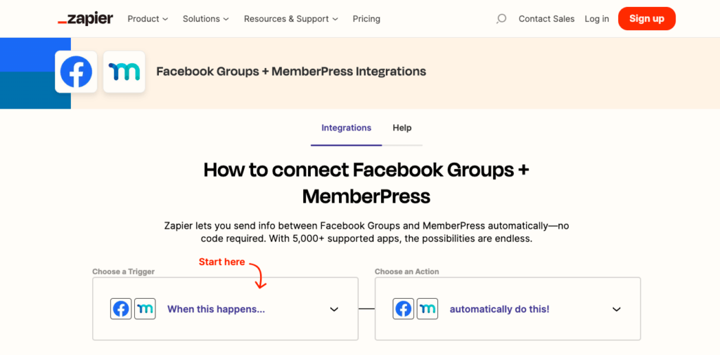 Zapier Memberpress Facebook Groups Integrations