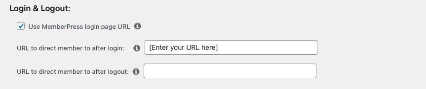 Weiterleitungen nach Login und Logout