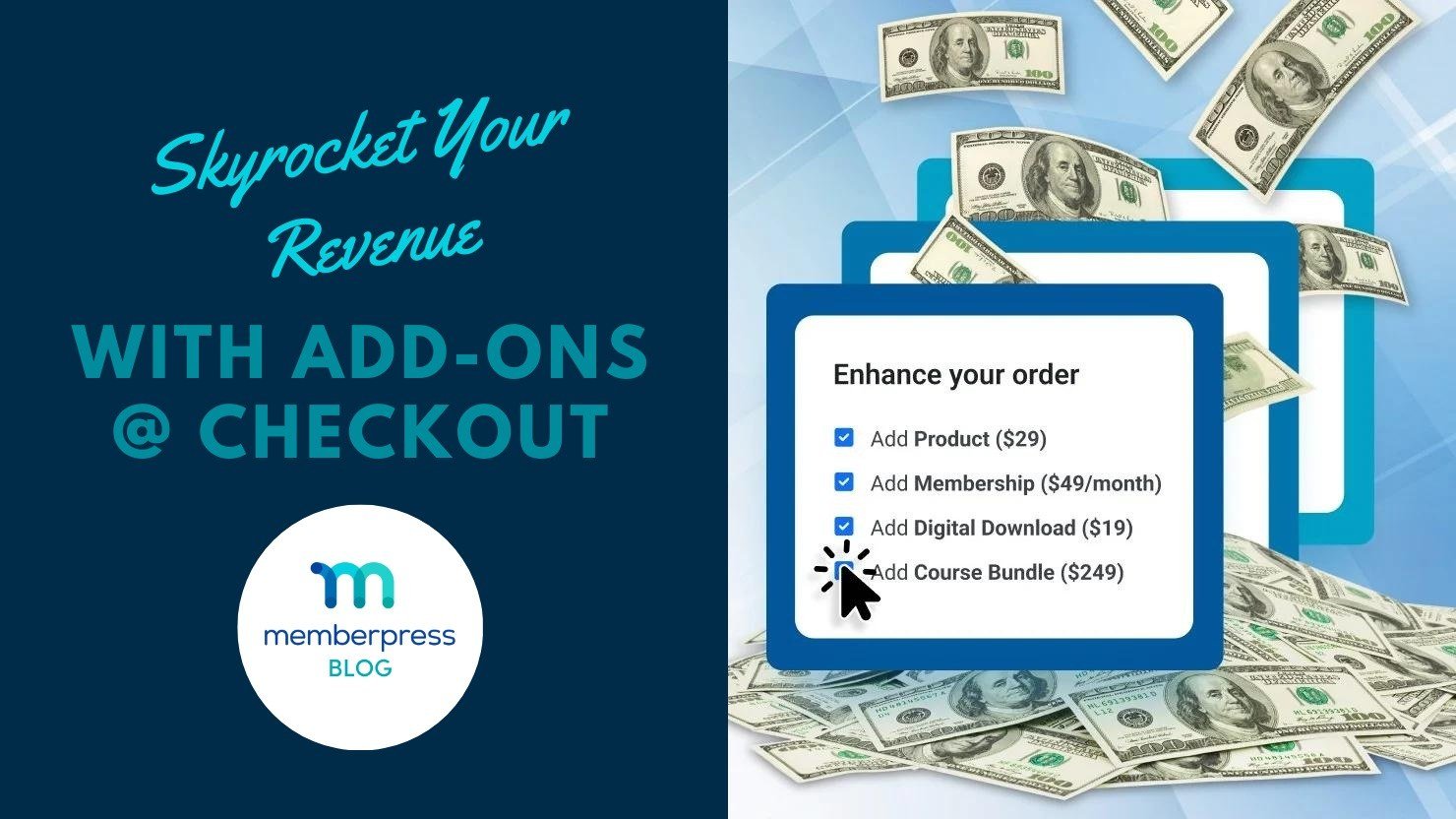 Skyrocket revenue with order bumps and add-ons at checkout