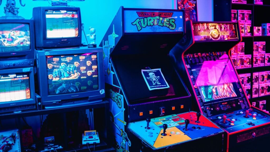 A shot of a gaming arcade