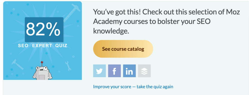 Promote your online course with quizzes