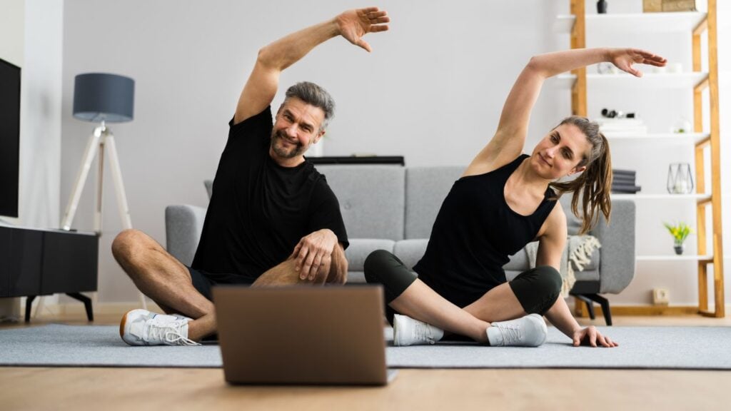 Online Laptop Home Fitness Workout
