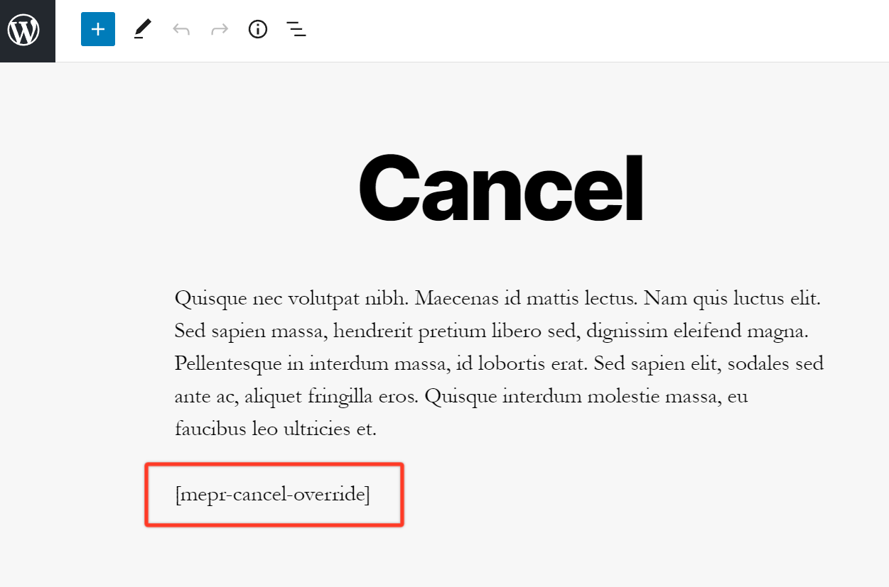 Creating a Cancellation Page in MemberPress