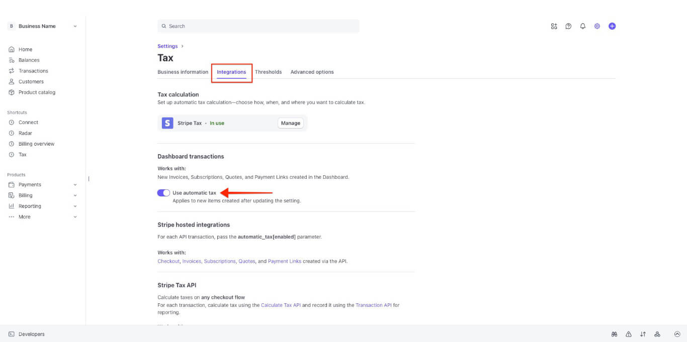 Automatische Steueroption verwenden