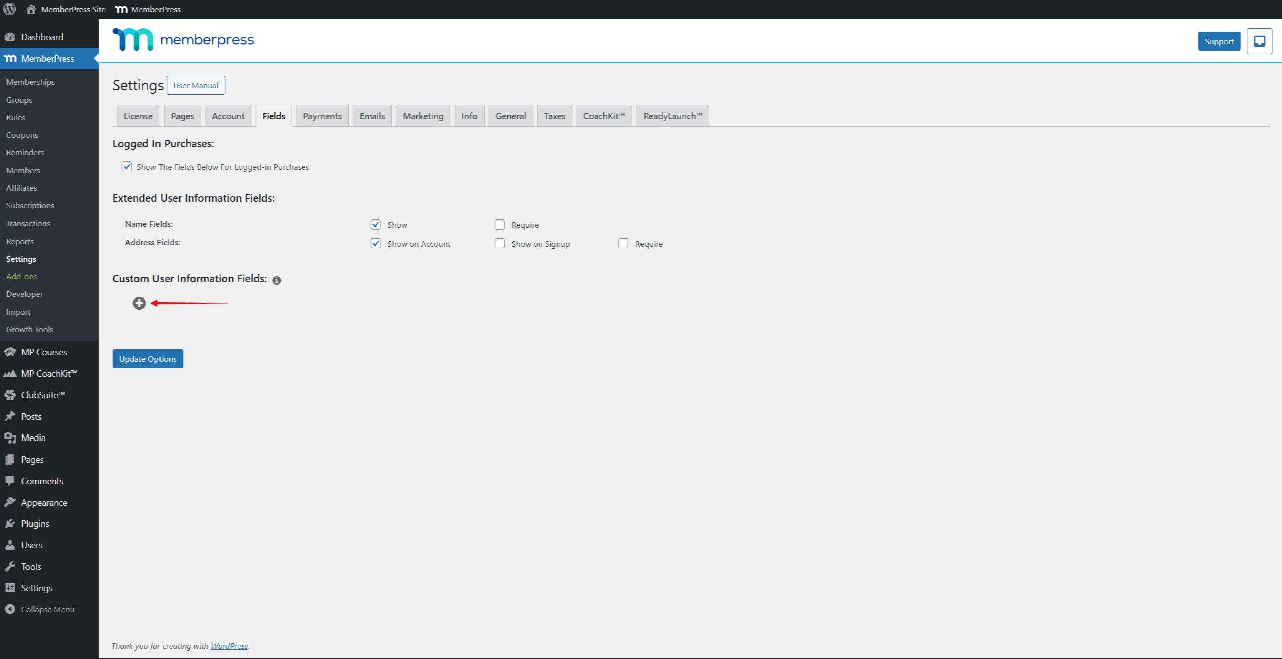 Neues benutzerdefiniertes Feld hinzufügen