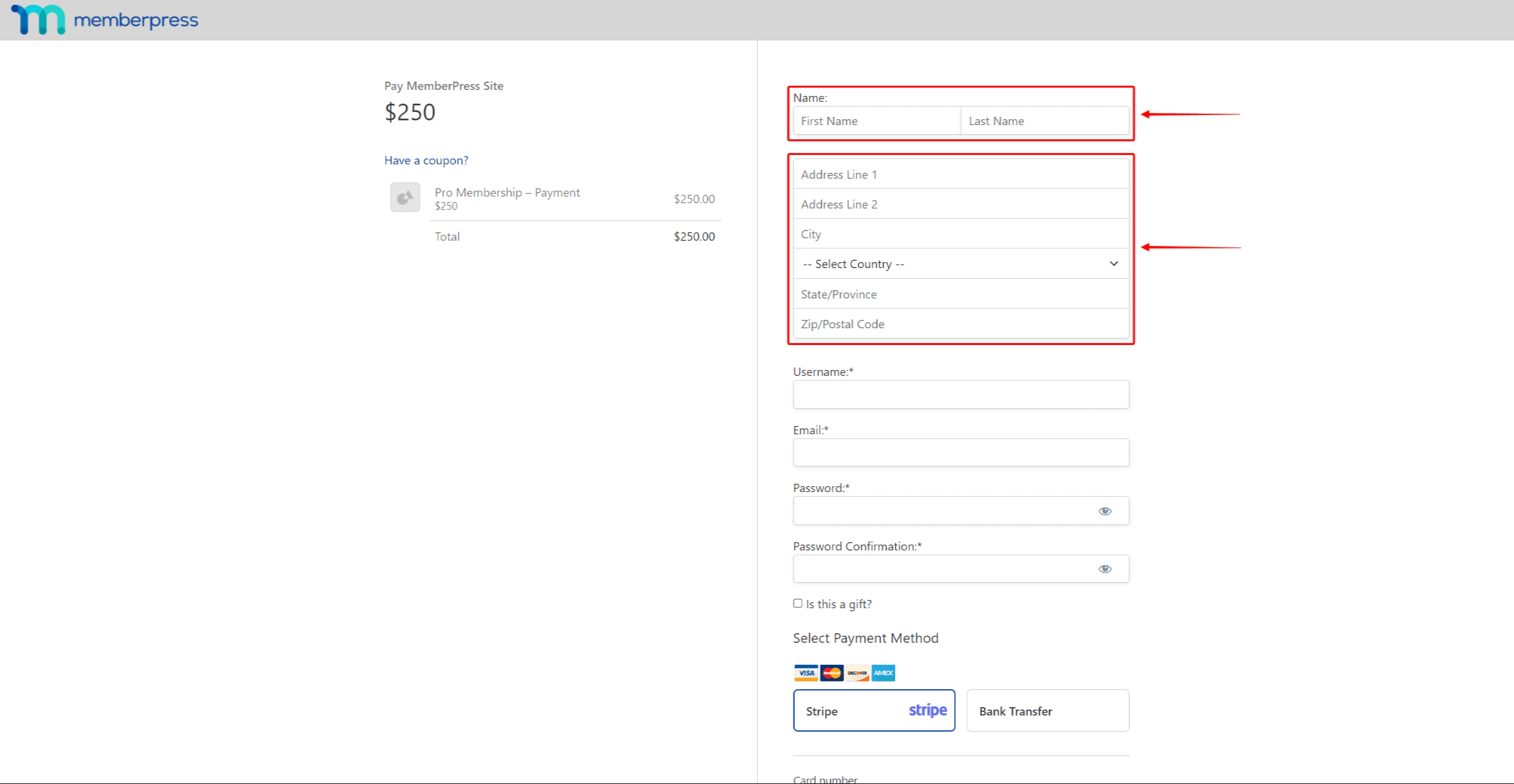 Name and Address Fields