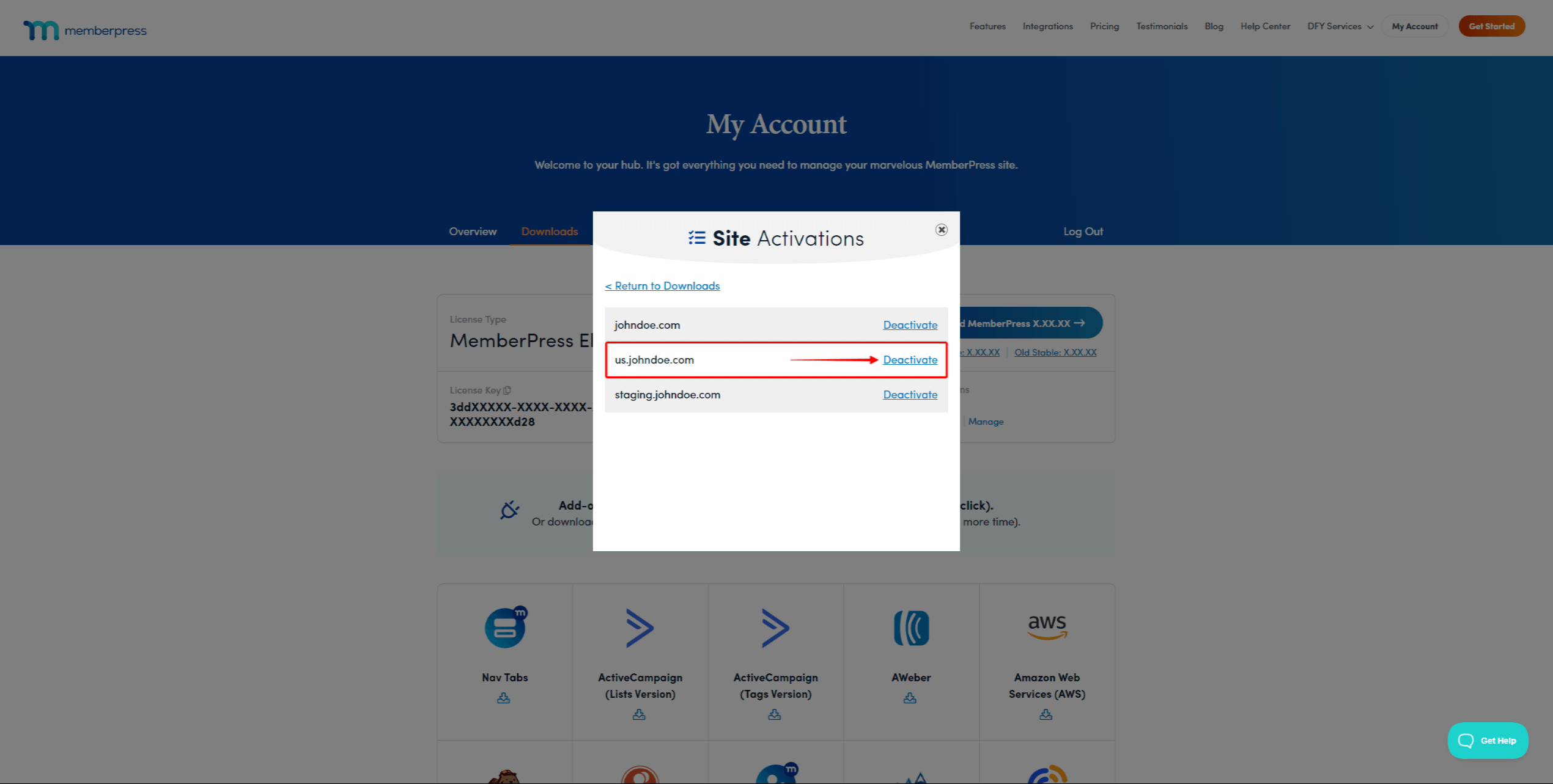 Deactivate License Key