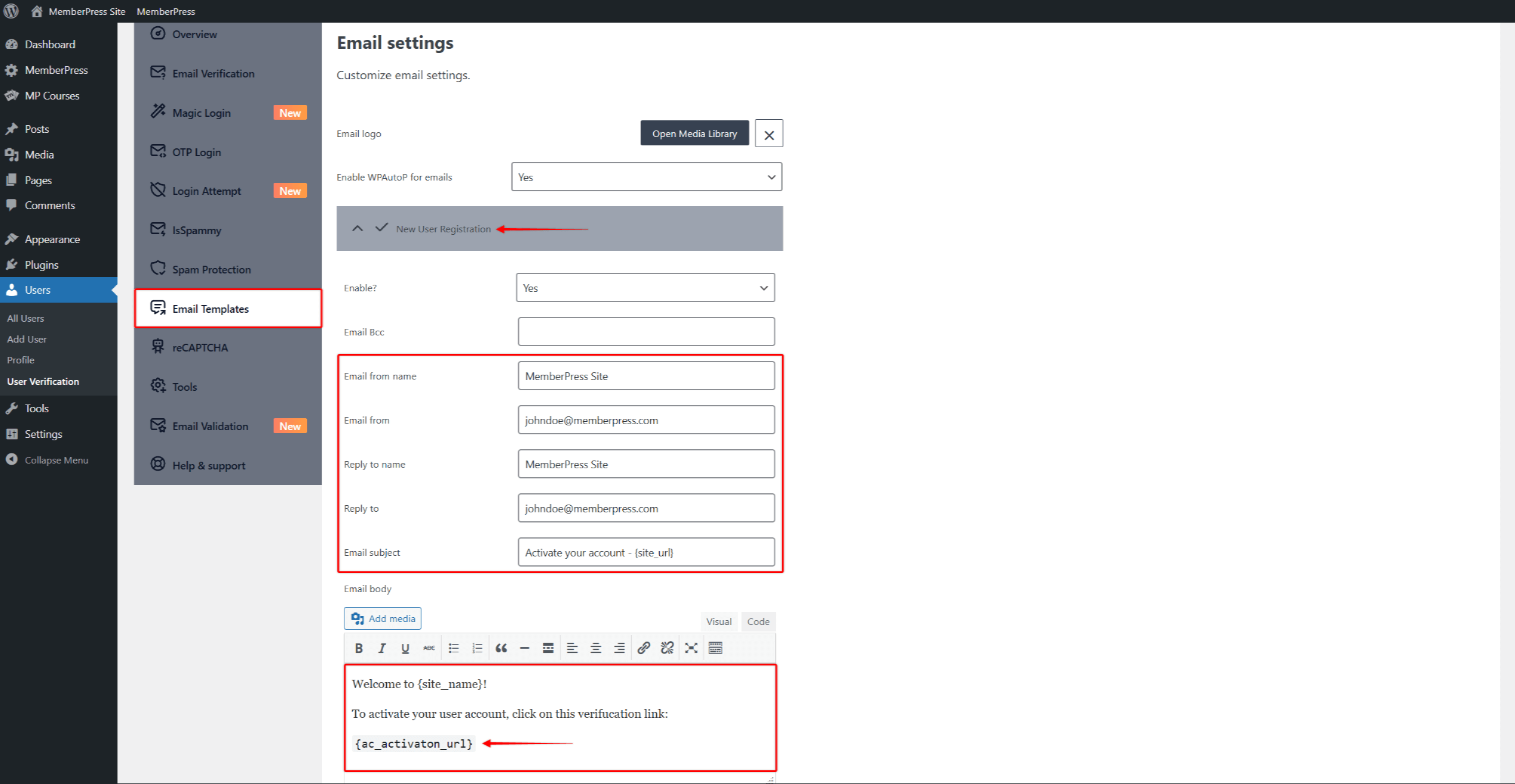 mepr-user-verification-email-templates-settings | MemberPress