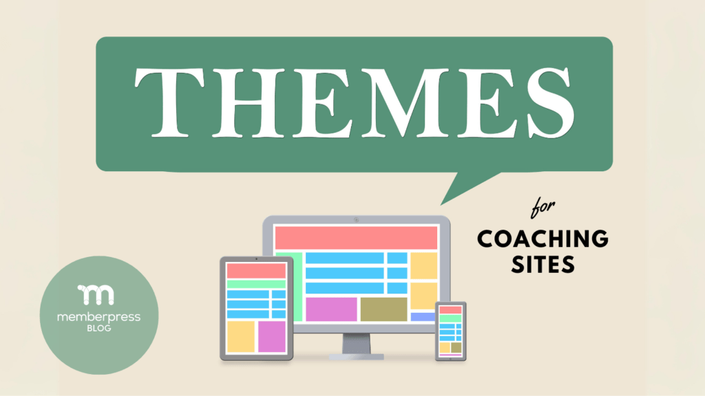 Best WordPress coaching theme illustration for the MemberPress blog
