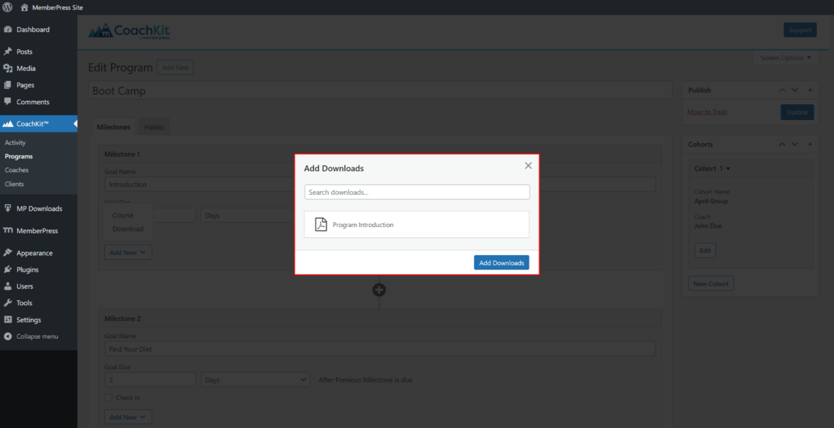 mchk-program-add-files | MemberPress