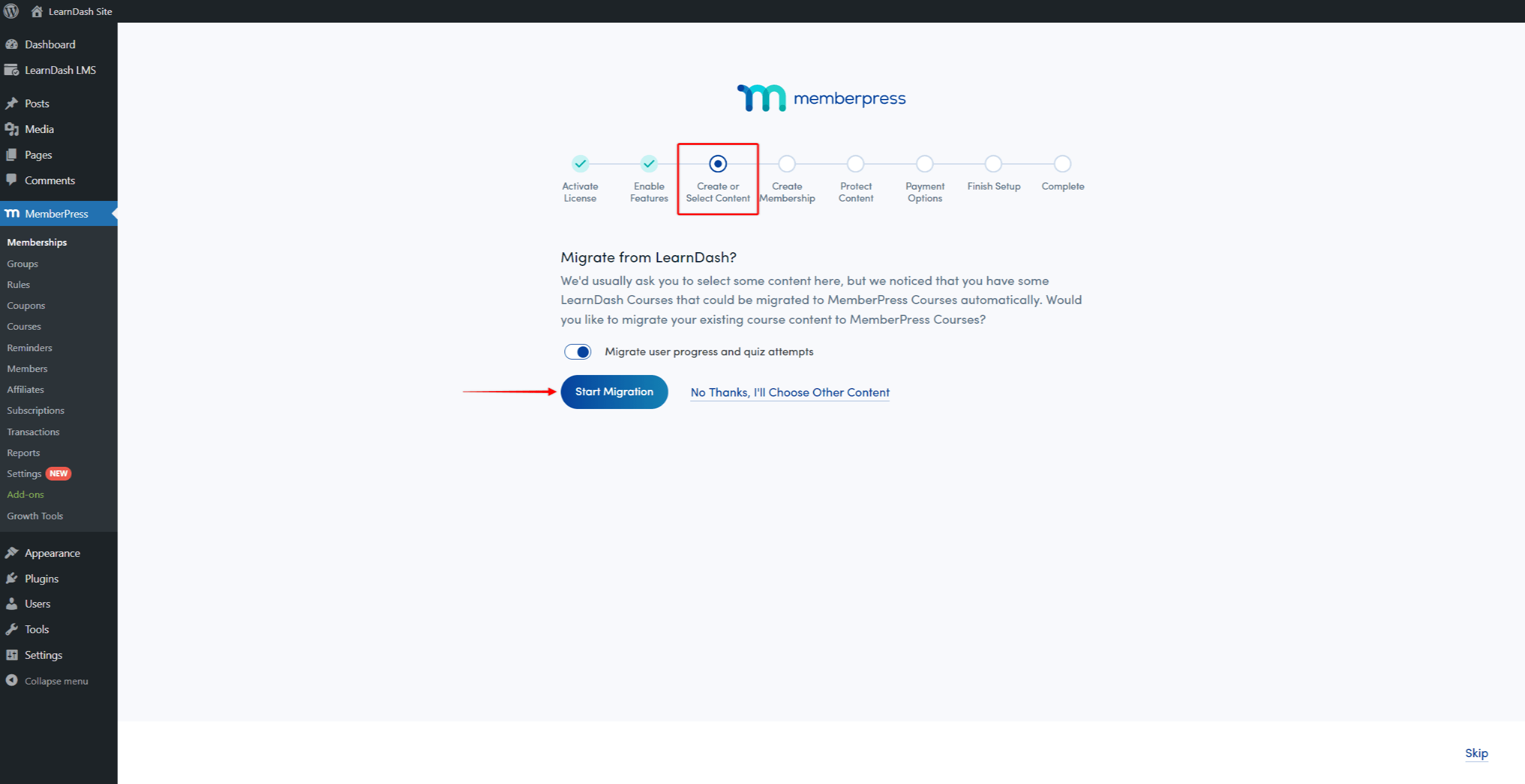 Migrate LearnDash Courses To MemberPress