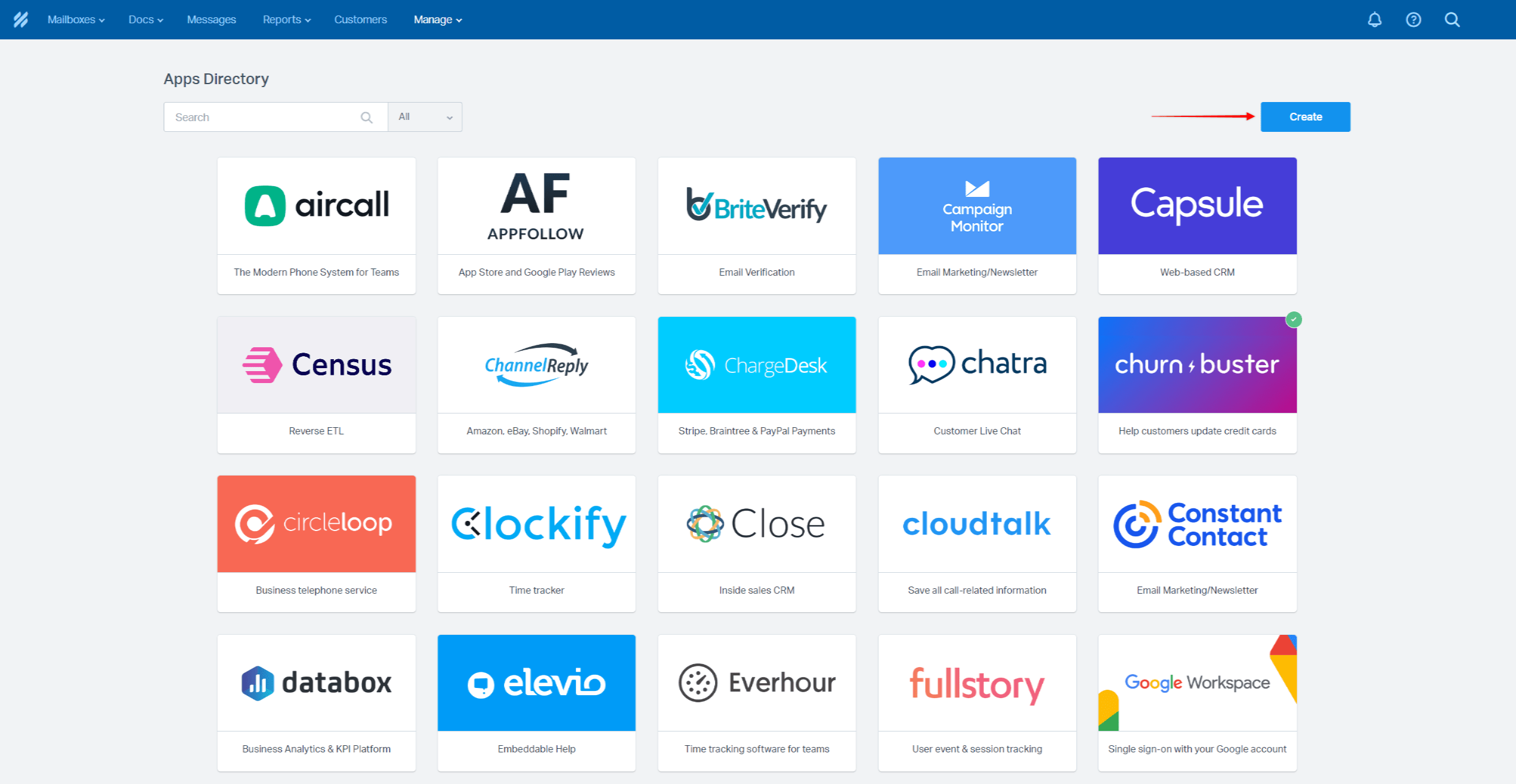 Gérer les applications HelpScout