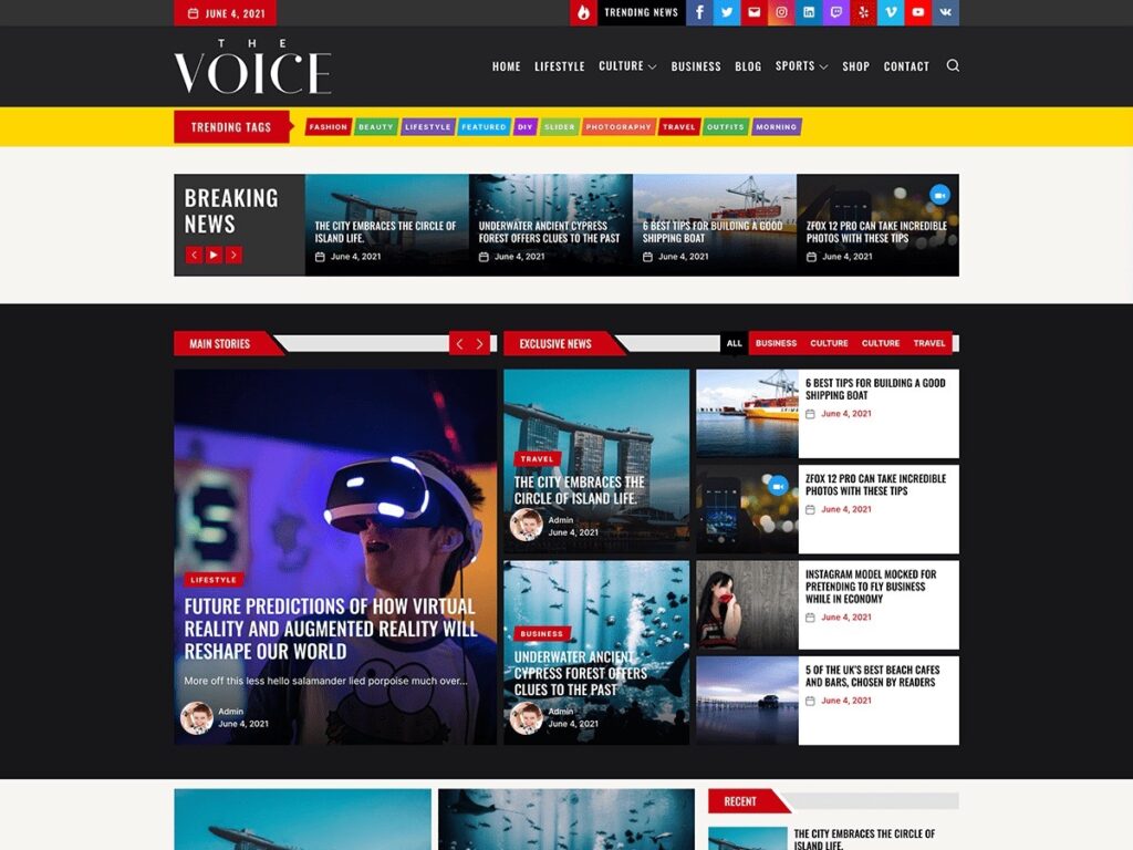 The Voice WordPress Theme Screenshot Large