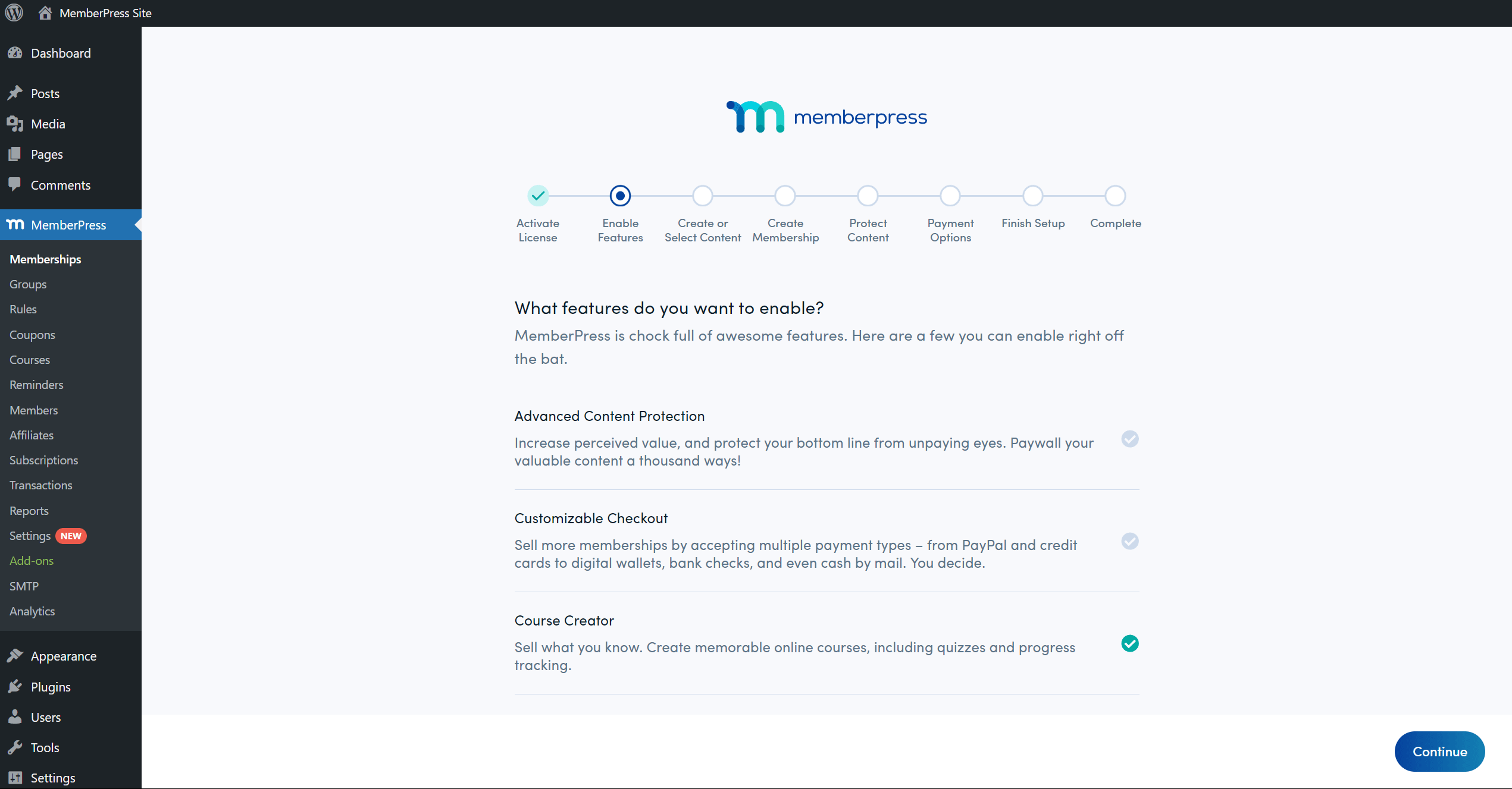 Funciones de habilitación