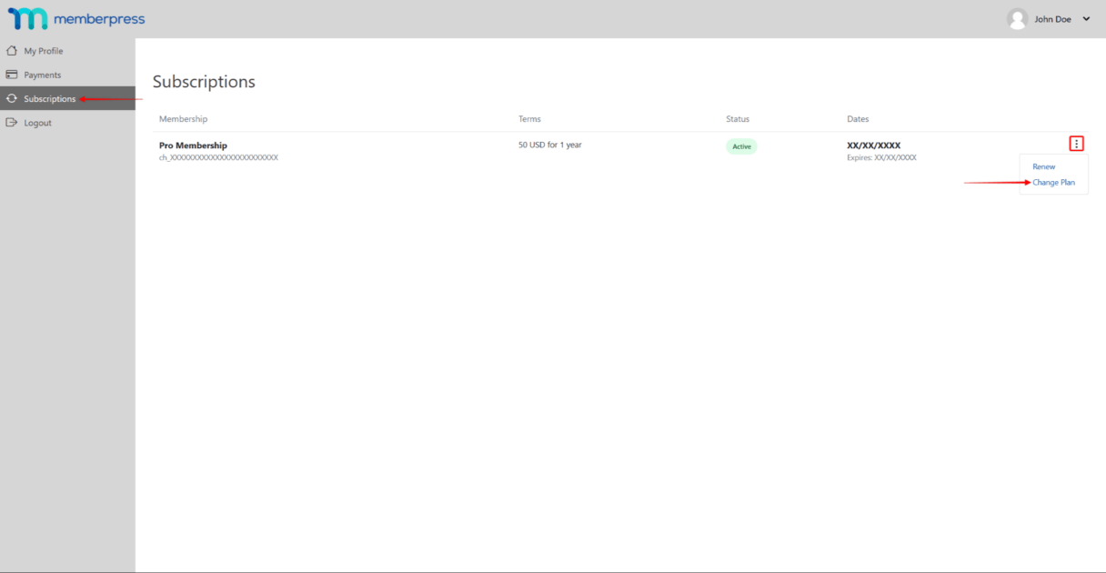mepr-start-change-plan | MemberPress