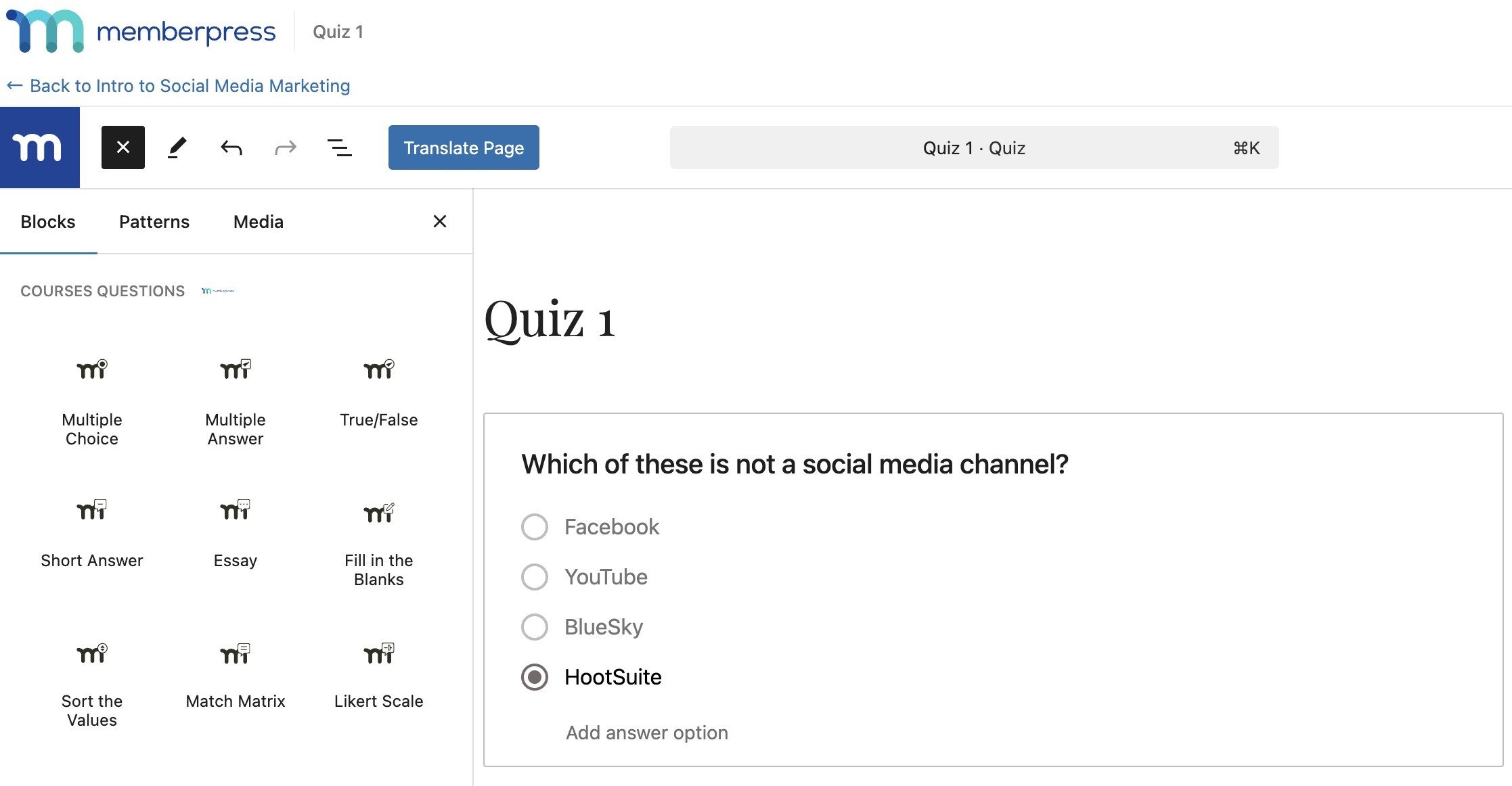 MemberPress Courses quiz questions | MemberPress MemberPress Courses quiz questions