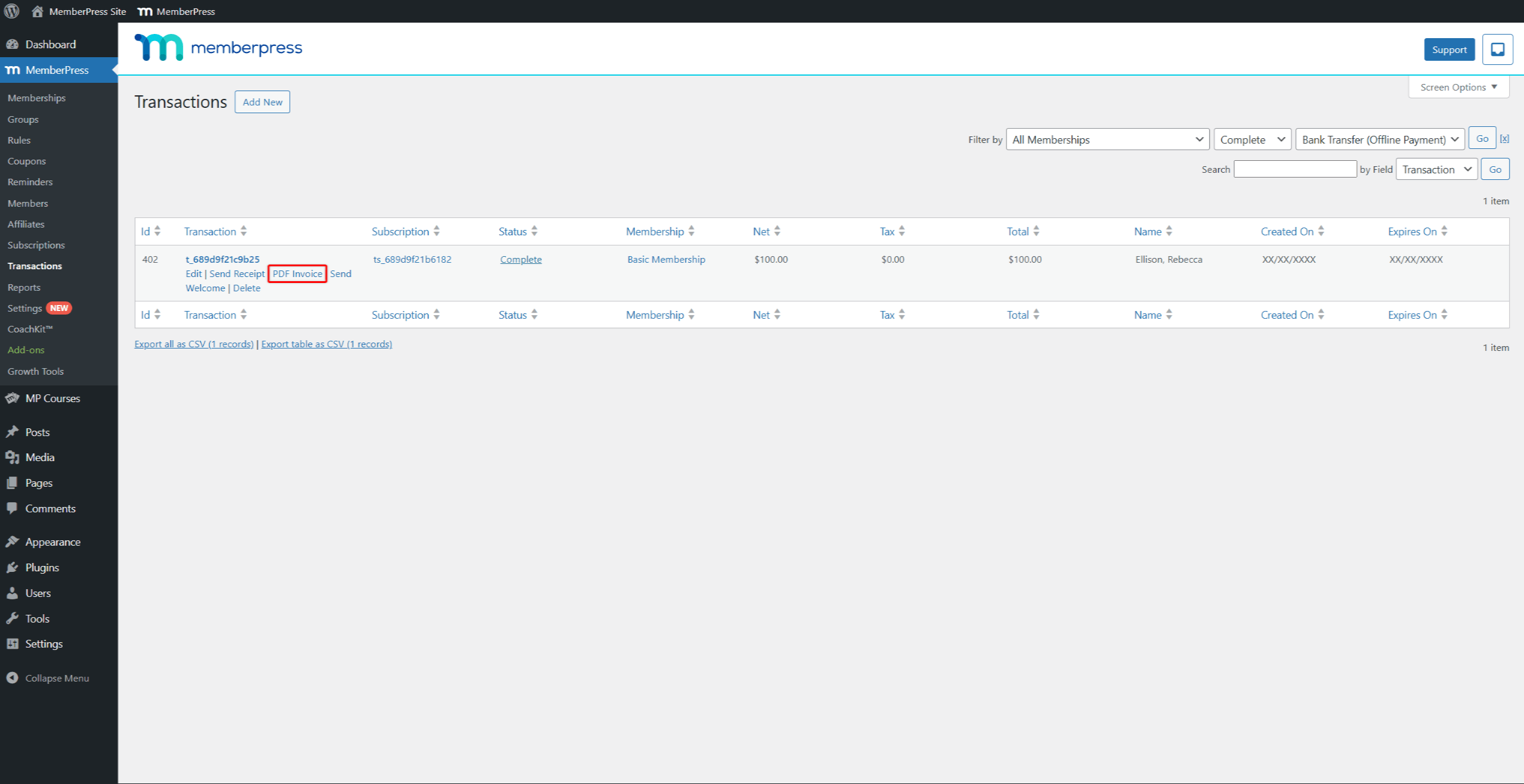 mepr-admin-pdf-invoice | MemberPress